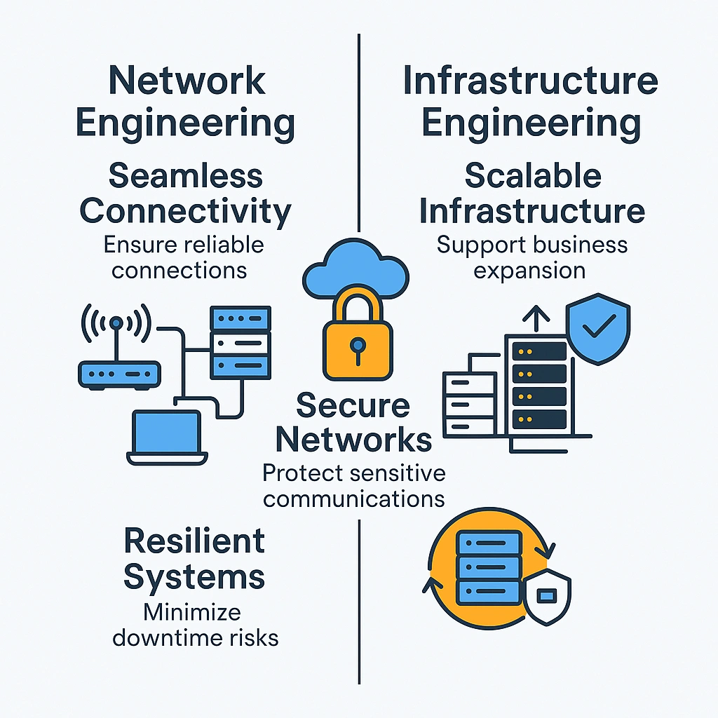 Network Engineering, Infrastructure Design, Large-Scale IT Solutions, Secure Network, Enterprise Network Engineering, IT Infrastructure Optimization, Scalable IT Systems