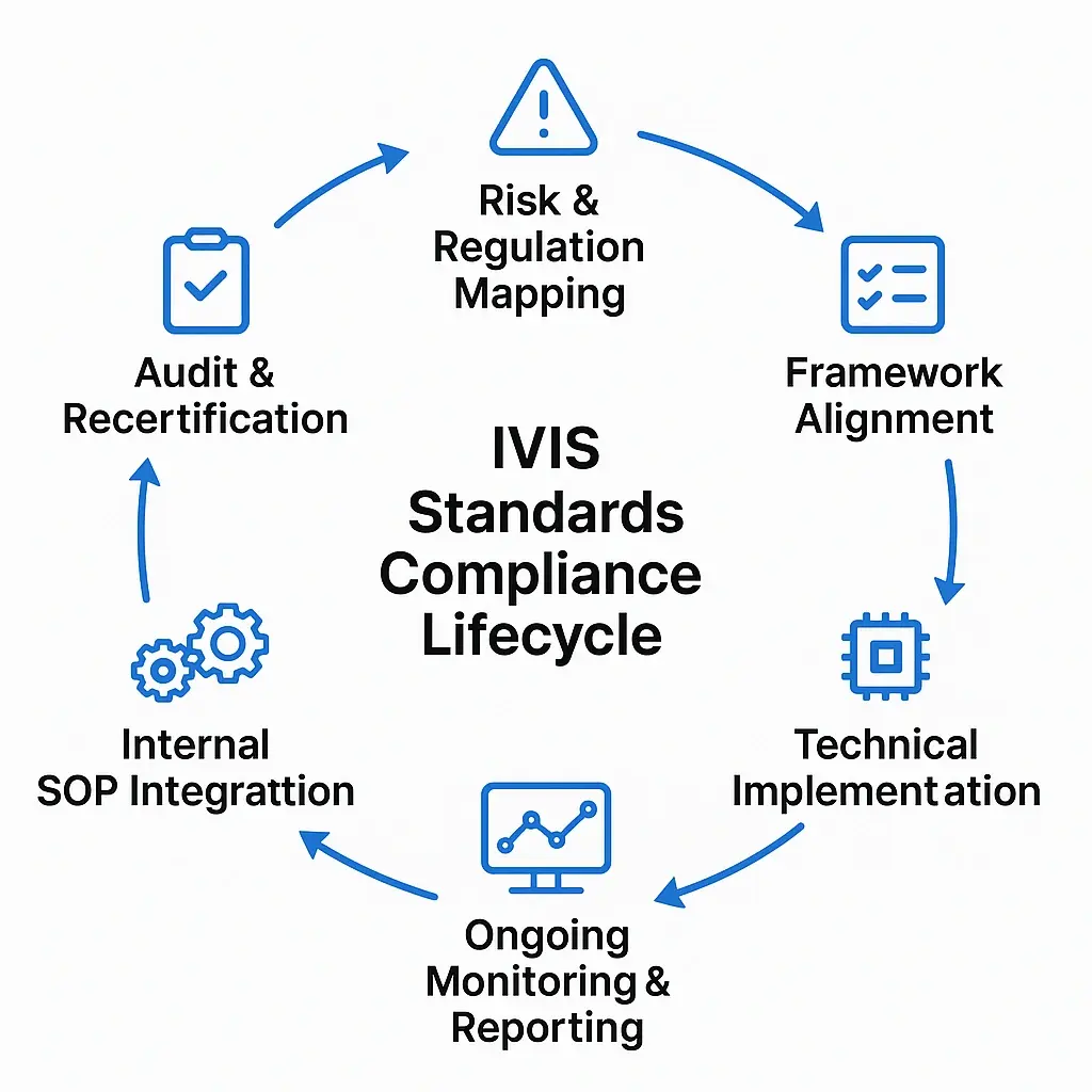 IVIS certifications, ISO compliance, industry standards, certified IT services, ISO 27001, ISO 9001, GDPR, NIST, ESG compliance, secure AI, regulatory frameworks