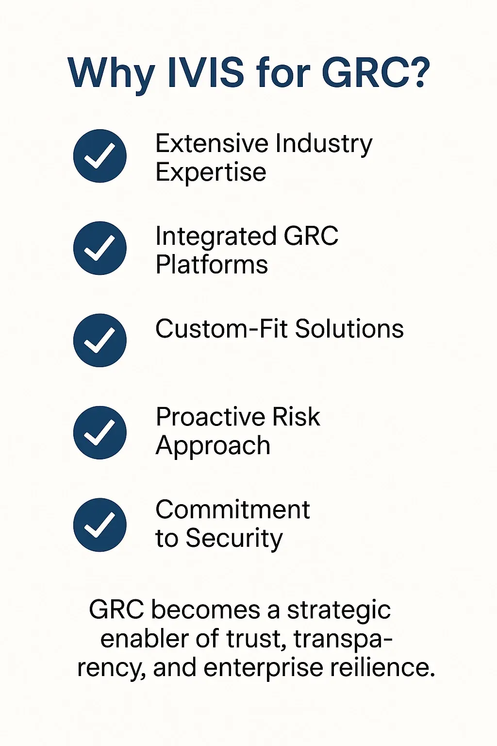 Enterprise GRC, Governance Risk Compliance Services, Risk Management, Regulatory Compliance, IT Governance, Internal Controls, IVIS GRC, Cybersecurity Compliance, Audit Readiness, Risk Assessment Frameworks